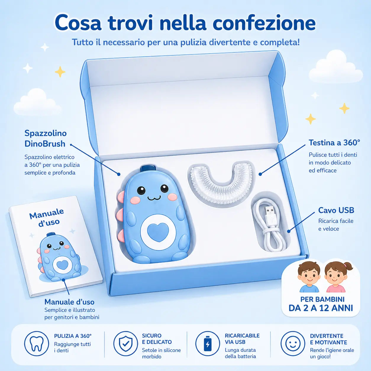 DinoBrush™ - Spazzolino elettrico per bambini