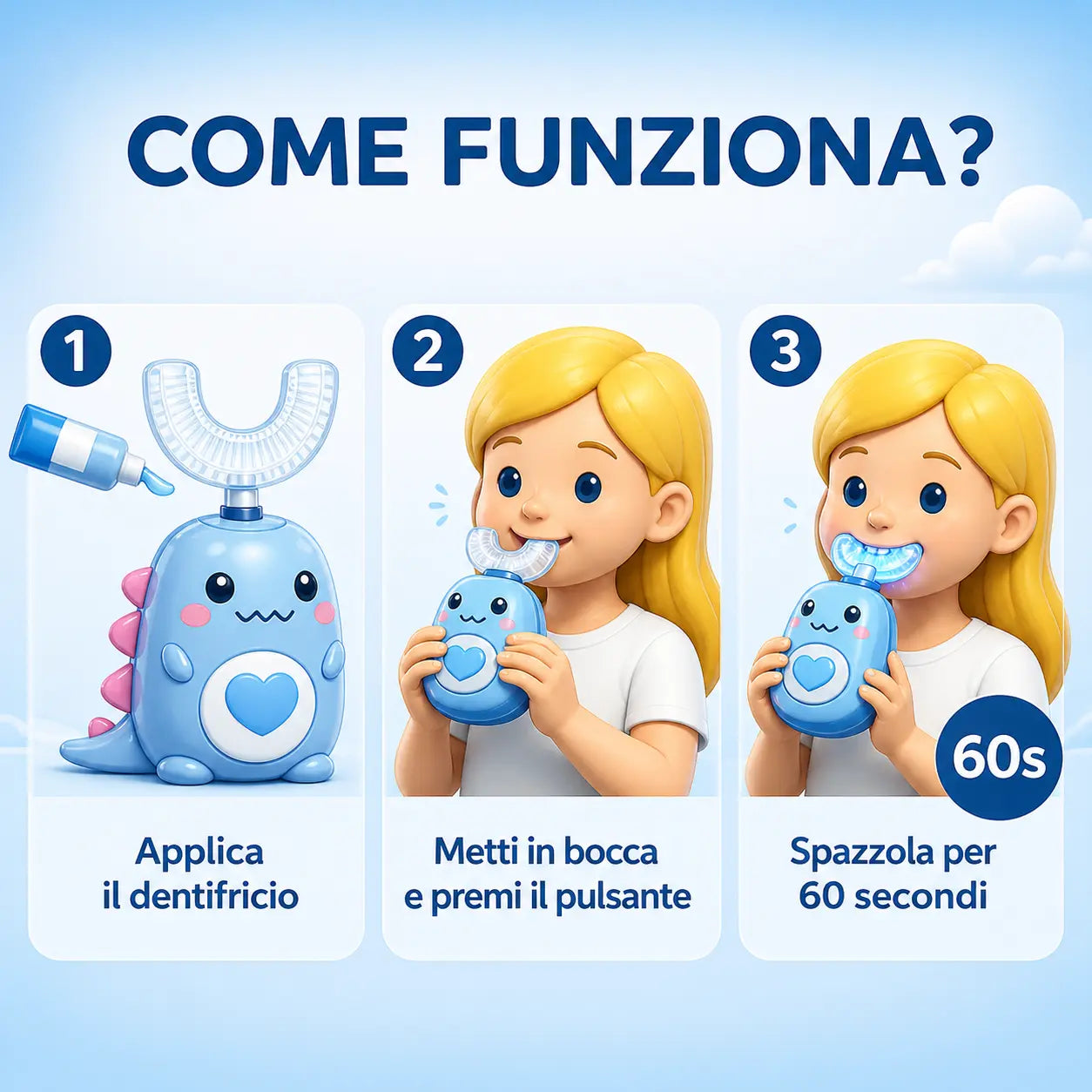 DinoBrush™ - Spazzolino elettrico per bambini