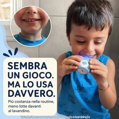 DinoBrush - Spazzolino elettrico a U per bambini 2-12 anni