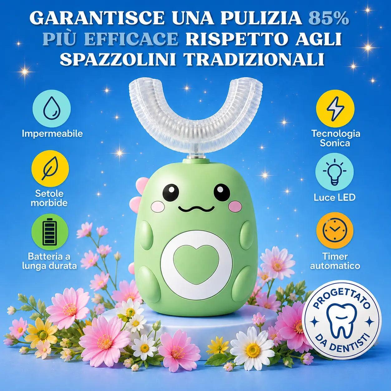 DinoBrush™ - Spazzolino elettrico per bambini